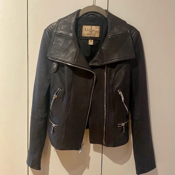 Vintage Wilsons Leather Womens XS Leather Moto Jacket - Picture 3 of 4